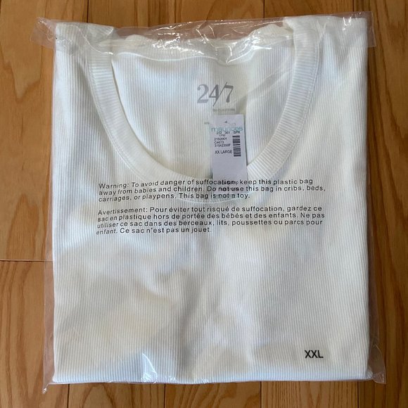 Maurices NWT 24/7 White Scoop Neck Short Sleeve Tee Size XXL - Picture 6 of 7